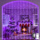 Rideau lumineux LED violet, 300 ampoules avec télécommande 1