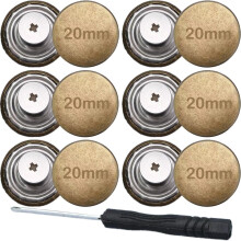 Bronze Jeansknapper 20 mm, aftagelige uden syning, 6 stk.