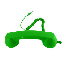 Retro Handset for Smartphones Vintage Style 3.5mm Jack Wired Phone Receiver Noise Reduction, Comfortable Grip, Red