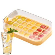 Bandejas para cubitos de hielo de grado alimenticio con 28 compartimentos y tapas, de fácil extracción, compatibles con el congelador, para café,
