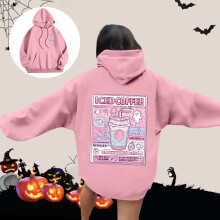Printed Hooded Sweatshirt Casual Loose Fit 1 Piece