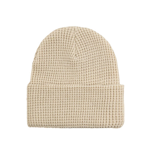 Unisex wafelgebreide muts – Zachte, elastische thermische muts