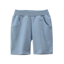 AWZXDE Shorts For Boys And Girls Solid Color Casual Cargo Shorts Elastic Waist Comfortable Summer Play Shorts Sky Blue,6-8 Years