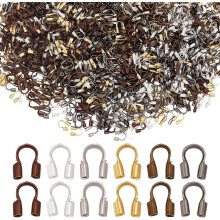 1200pcs 6-Color U-Shaped Brass Wire Guards (0.5mm Hole) for Jewelry Making – Compatible with Earrings, Bracelets, Necklaces