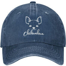 Pánská baseballová čepice s motivem čivavy, vintage styl, zoufalý, nastavitelný, sepraný denim, táta, trucker
