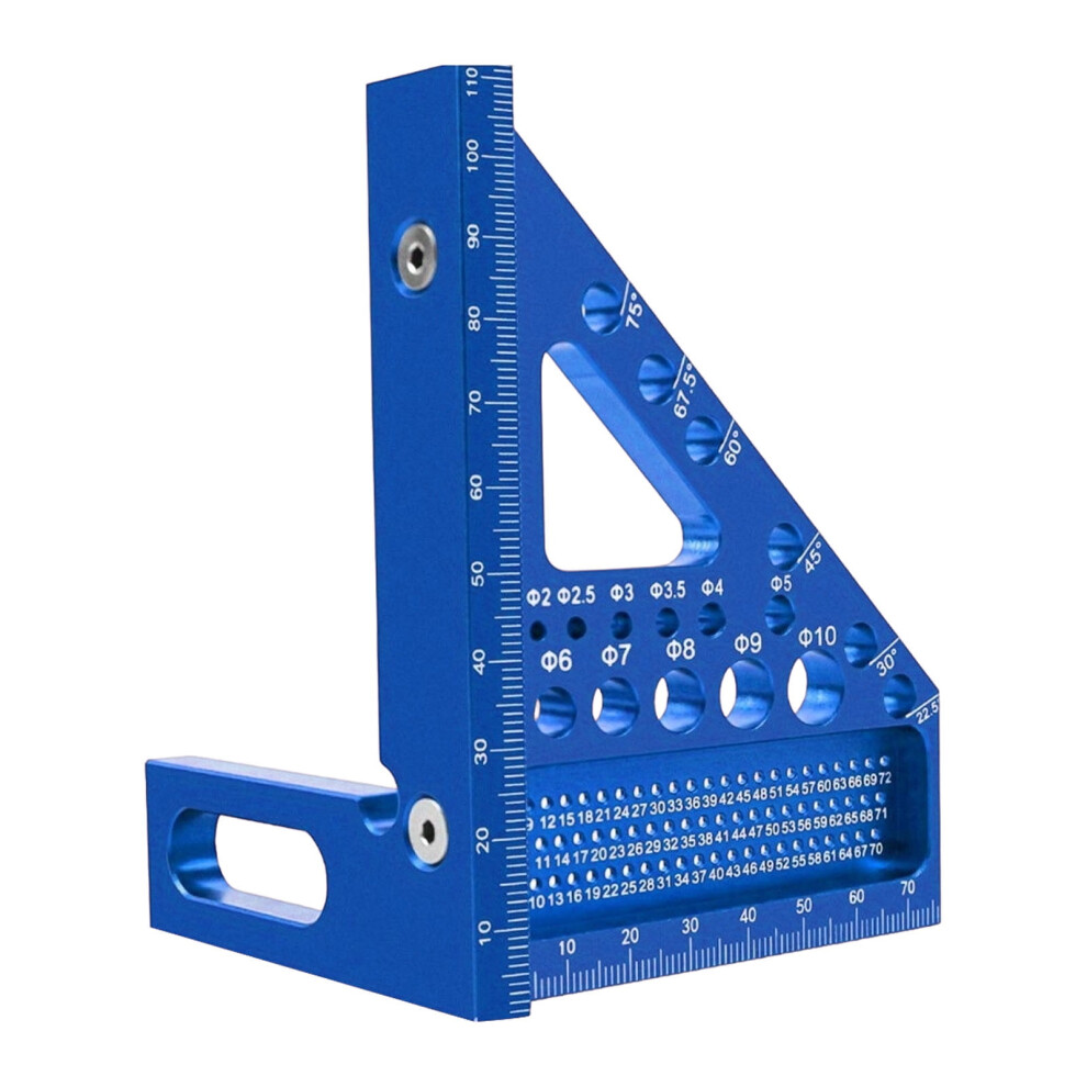 3D Angle Measuring Aluminum Alloy Woodworking Triangle Ruler With Precision Protractor Suitable For Woodworking Construction And Diy Projects 9557311436178