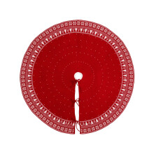 47" gestrickte Weihnachtsbaumdecke – Luxuriöse Weihnachtsbaummatte für Weihnachtsfeiern und Heimdekoration (Kompatibel mit Standardbäumen)
