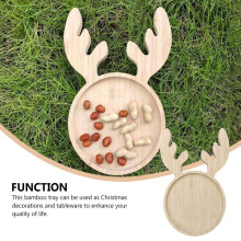 Wooden Christmas Tree Tray – Holiday Food Platter, Fruit Serving Dish, Xmas Party & Housewarming Gift (Compatible with festive tableware)