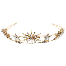 Mersess Elegant Girls Headdress Delicate Star Shiny Wedding Hair Accessory for Brides and Special Occasions