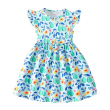 UFOUND Kleinkinder Mädchen Kurzarm Kleider mit Prints Sommerkleid Vielseitige Alltagskleidung