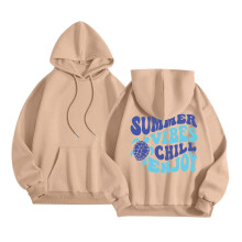 Boys Girls Hoodies Kids Long Sleeve Sweatshirt Letter Print Drawstring Hooded Pullover Top Athletic Wear 2-13 Years Soft Tops