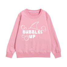 Kids Letter Print Sweatshirt Soft Fleece Long Sleeve