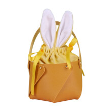 Panier de Pâques en peluche lapin à longues oreilles, sac à main, sac fourre-tout de Pâques, cadeau pour enfants, sac de rangement, décoration
