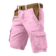 Herre Cargo Shorts Lige Ben Afslappet Arbejdsbukser Daglig Brug Komfortable Letvægts Usage Bukser Forår Sommer Efterår Bløde Bukser