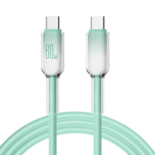 Καλώδιο φόρτισης Ice Crystal USB C Καλώδιο τροφοδοτικού γρήγορης φόρτισης 60W Υποστήριξη