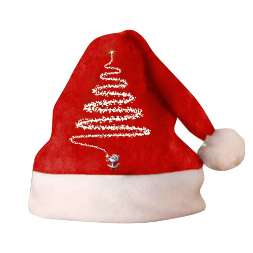 Klassische gestrickte Weihnachtsmannmütze mit Bommel, Einheitsgröße