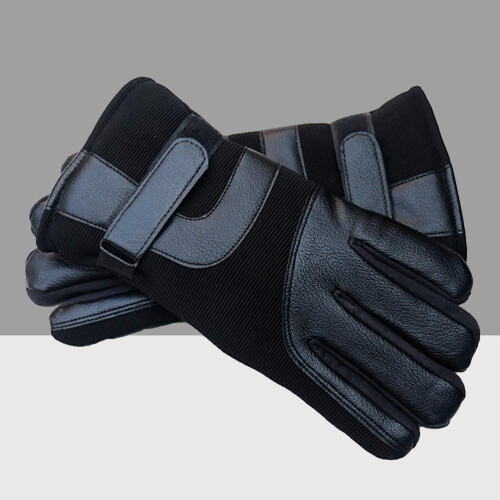 ανδρικά χειμερινά γάντια εργασίας Black2Pcs αντιολισθητικά διατηρώντας τη θερμότητα