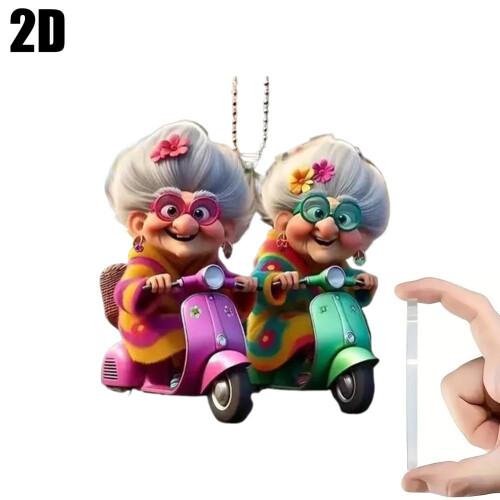 Funny2d Acryl Platte Autohanger - Oma & kat