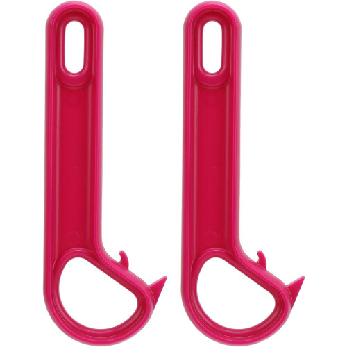 2pcs Easy-Open Loop Pull Can Openers, J-Hook Design, No-Slip Ergonomic Grip, Compatible with Soda/Tin/Bottle Lids