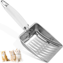 Cat Litter Scoop - Stainless Steel Metal Cat Litter Scoop-Sturdy Mesh Scooper - Mesh Shovel-Easy to Clean - Suitable for Cat Litter Box
