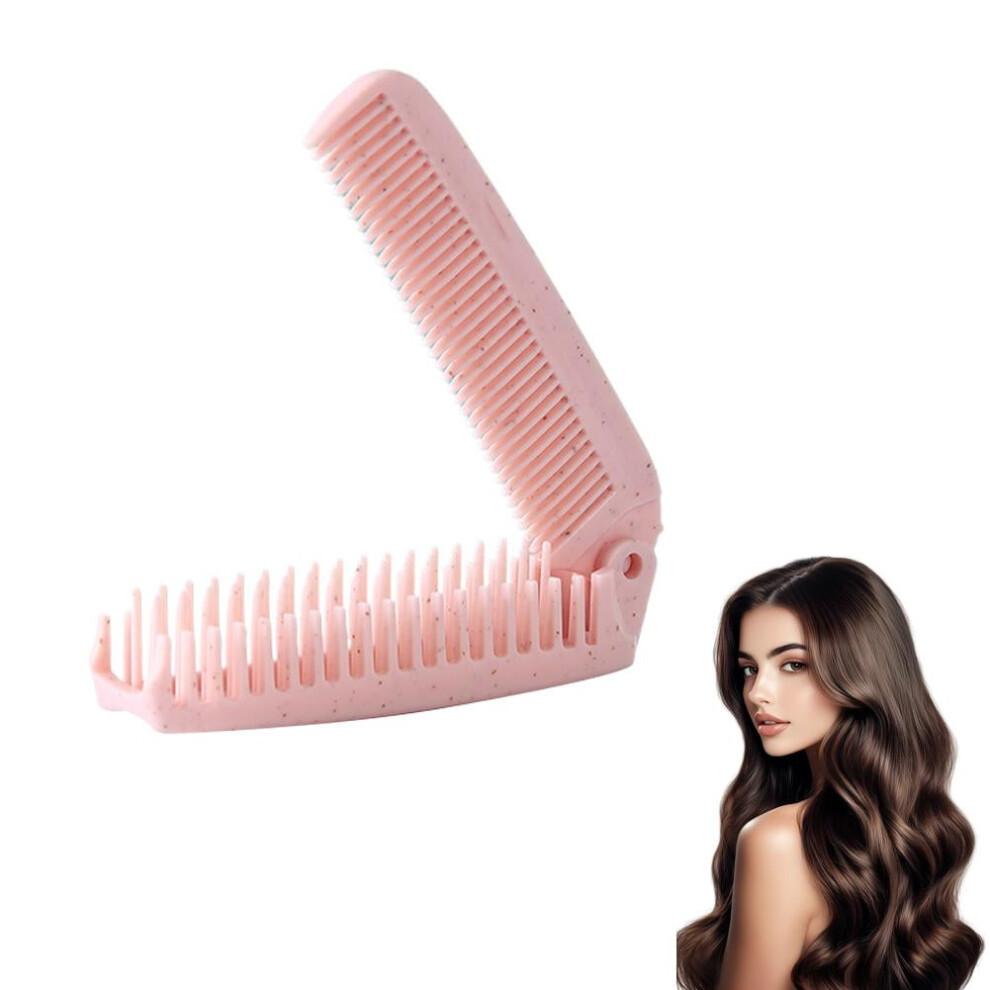 Wheat Straw Foldable Hair & Makeup Comb Portable, Eco-Friendly, For Men &