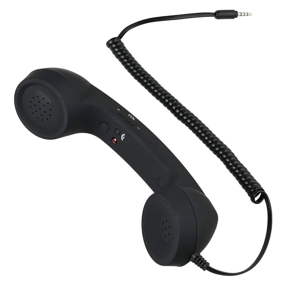 Cellphone Retro Handset,Old-Style Headset,Mobile Phone Microphone Headset 3.5Mm For All Cell-Phones Ï¼Blackï¼ Black 9557311435171