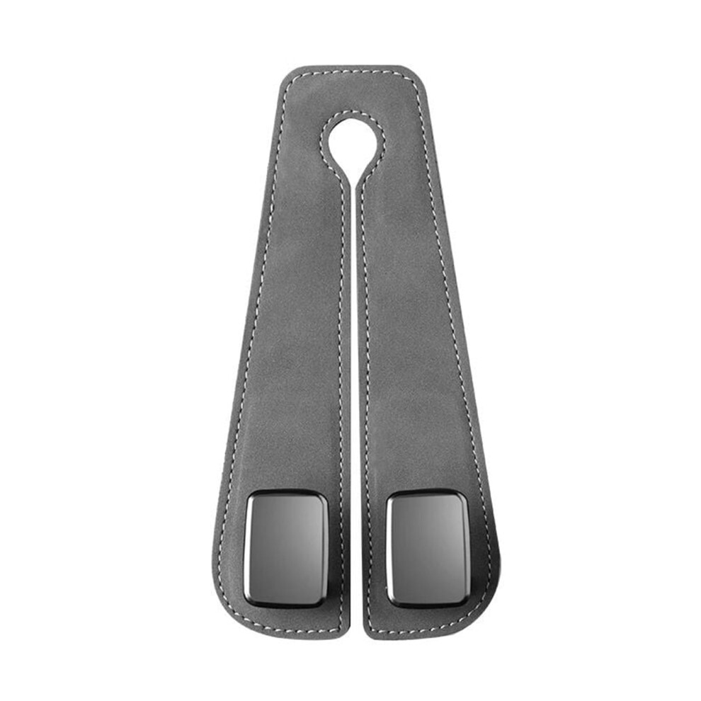 Car Seat Headrest Hooks (2 Pack) Â Foldable Leather Double Hooks For Bags, Groceries, Clothes Â Easy Install, Universal, Compatible With Most Cars 9357860047296