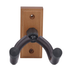 Supporto da parete per chitarra con gancio, compatibile con acustiche, elettriche, ukulele, in noce