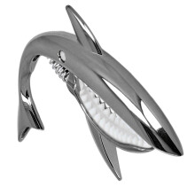 Capo per chitarra in lega di zinco e silicone a forma di squalo, adatto a chitarra elettrica, acustica e ukulele, nero
