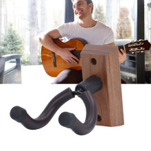 Gancio da parete in noce nero per chitarra, supporto e supporto per esposizione murale