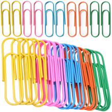 25 Pieces Mixed Colors Jumbo Giant Paper Clip,4 Inch Extra Large Paper Clips Vinyl Coated