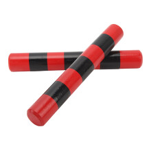 Bastoni Ritmo in Legno con Perle di Ferro, Rigatura Rossa – Percussioni Musicali per Bambini