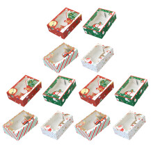 12Pcs Assorted Color Cake Boxes Candy Biscuit Holders White Cardboard