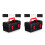 2Pcs Plastic Gyro Carrying Case with Compartments and Handle Black 1