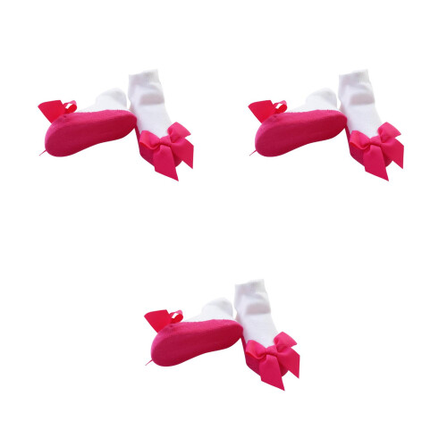 3Pièces Bébé Rose Coton Respirantes