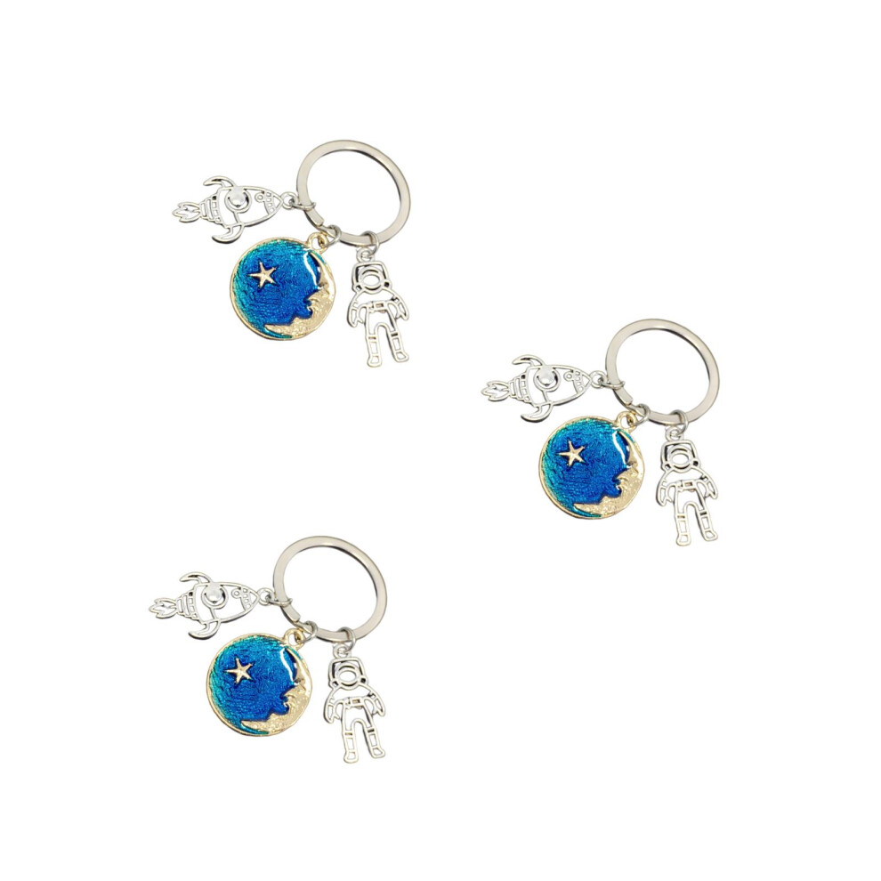 3St Creatieve Astronaut Sleutelhanger Multi Sleutel En-image