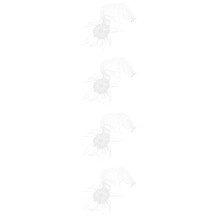 4Pièces Clip Fascinateur Plumes Blancs Femme Accessoire