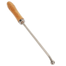 Strumento di manutenzione per corno e trombone con testa in metallo e manico in legno, accessorio per riparazioni