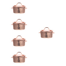 5St Rose Goud Miniatuur Pottenset Dollhouse Keuken Decor Accessoires