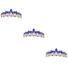 3Stk Blaue Haarkrone Für Braut Und Festliche Anlässe