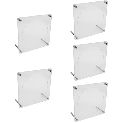 5Pièces Support Cd Tabletop Transparent Artisanat Soigné