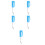 5Pcs Sky-Blue Elderly Auxiliary Forks Ergonomic Anti-Spill Utensils 1
