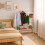 Coat Rack on Wheels with Double Rails and Shelves 1
