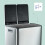 Dual Compartment 30L Kitchen Waste Bin with Foot Pedal 1