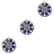 3Pcs Wear-Resistant Blue Rhinestone Evening Clutch for Women