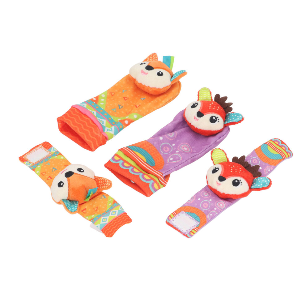 Colorful Baby Wrist Rattles Toy Set - Soft Educational Grasping Accessories