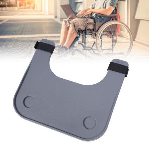 Detachable Grey Wheelchair Dining Table Board Plastic for Elderly Home