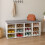 Shoe Storage Bench with Cushion - Hallway Organizer 1