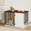 Indoor Dog Crate with Bowls, Wood Effect, Medium 1