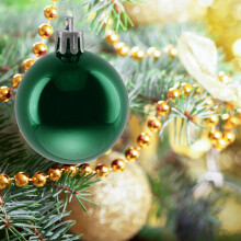 50 glänzende Christbaumkugeln - Deko-Set